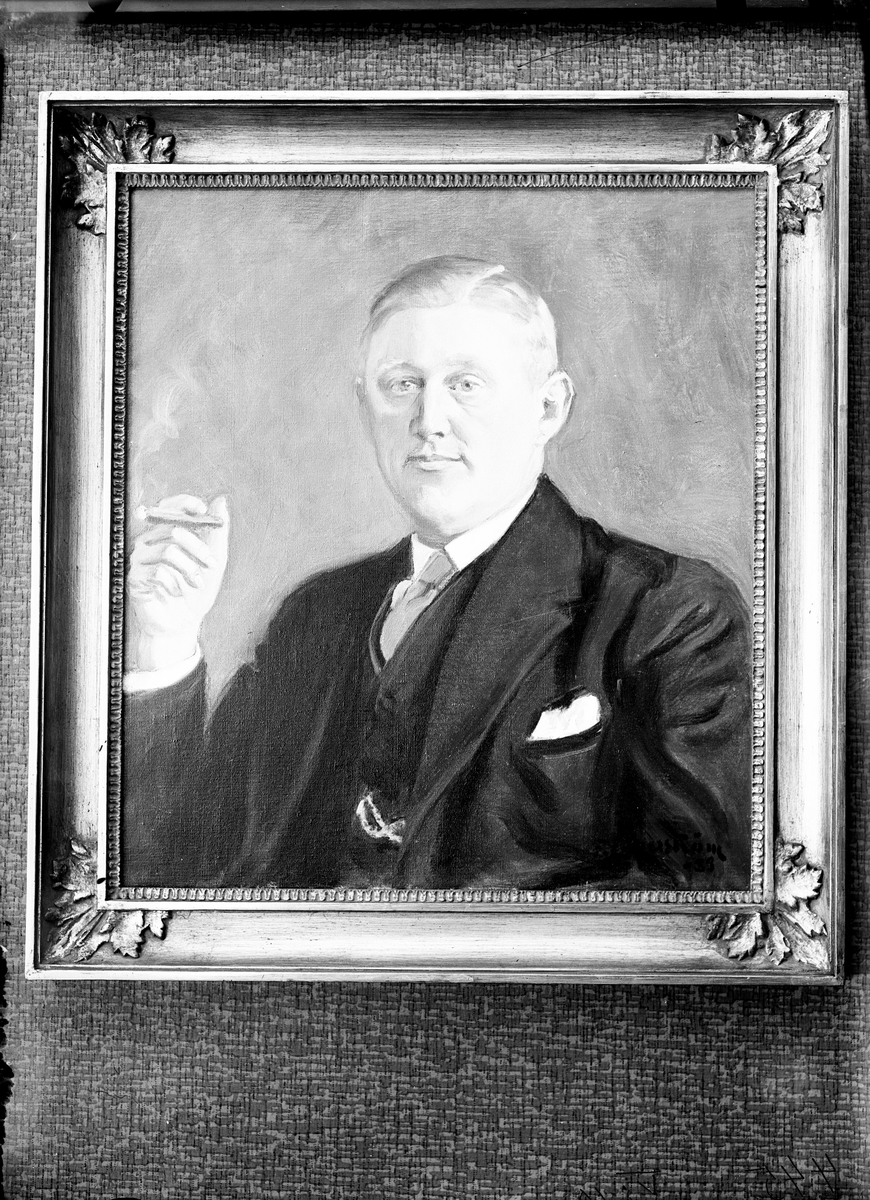 Ellert Johan Viktor Sörman, Oljemålning. Dr. Ahrnfedt 1933. Fotograf E Sörman.