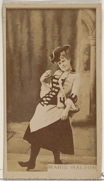 Allen & Ginter, Marie Halton, from the Actors and Actresses series (N45, Type 8) for Virginia Brights Cigarettes