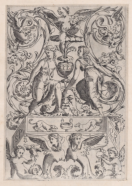 Agostino Veneziano (Agostino dei Musi), Ornamental Panel