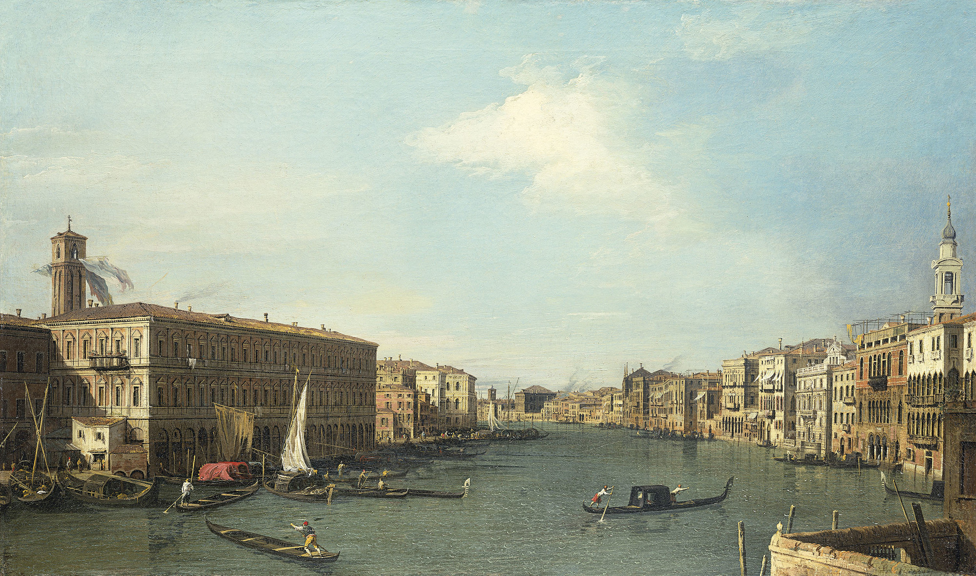 Canaletto, Venice: The Grand Canal Looking North from the Rialto
