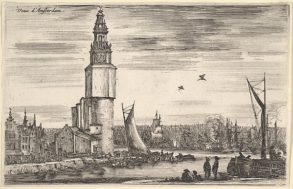 Stefano della Bella, View of Amsterdam (Vue d'Amsterdam), from "Views of seaports" (Vues de ports de mar)