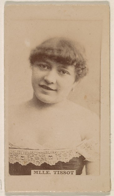 Kinney Brothers Tobacco Company, Mlle. Tissot, from the Actresses series (N245) issued by Kinney Brothers to promote Sweet Caporal Cigarettes