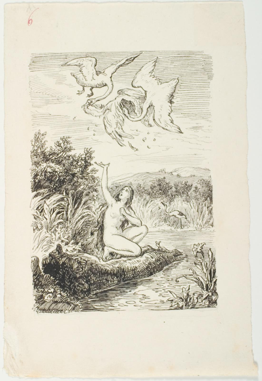 Lorenz Frølich, Illustrationsudkast til H.C. Andersen, "Dynd-Kongens Datter"
