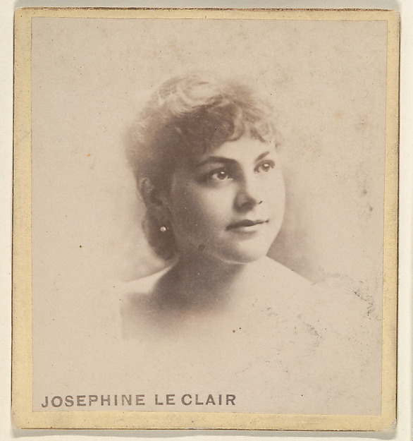 Kinney Brothers Tobacco Company, Josephine LeClair, from the Actresses series (N246), Type 2, issued by Kinney Brothers to promote Sporting Extra Cigarettes