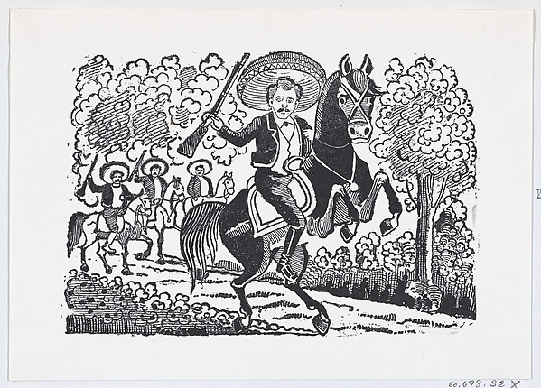 José Guadalupe Posada, A revolutionary soldier on horseback with a rifle (Heraclio Bernal)