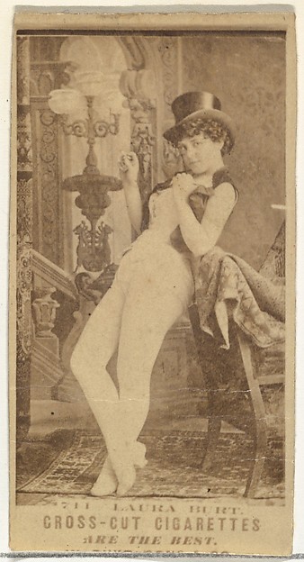 W. Duke, Sons & Co., Card Number 711, Laura Burt, from the Actors and Actresses series (N145-3) issued by Duke Sons & Co. to promote Cross Cut Cigarettes