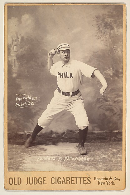 Goodwin & Company, Sanders, Pitcher, Philadelphia, from the series Old Judge Cigarettes