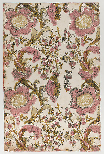Anonymous, Sheet with overall floral pattern