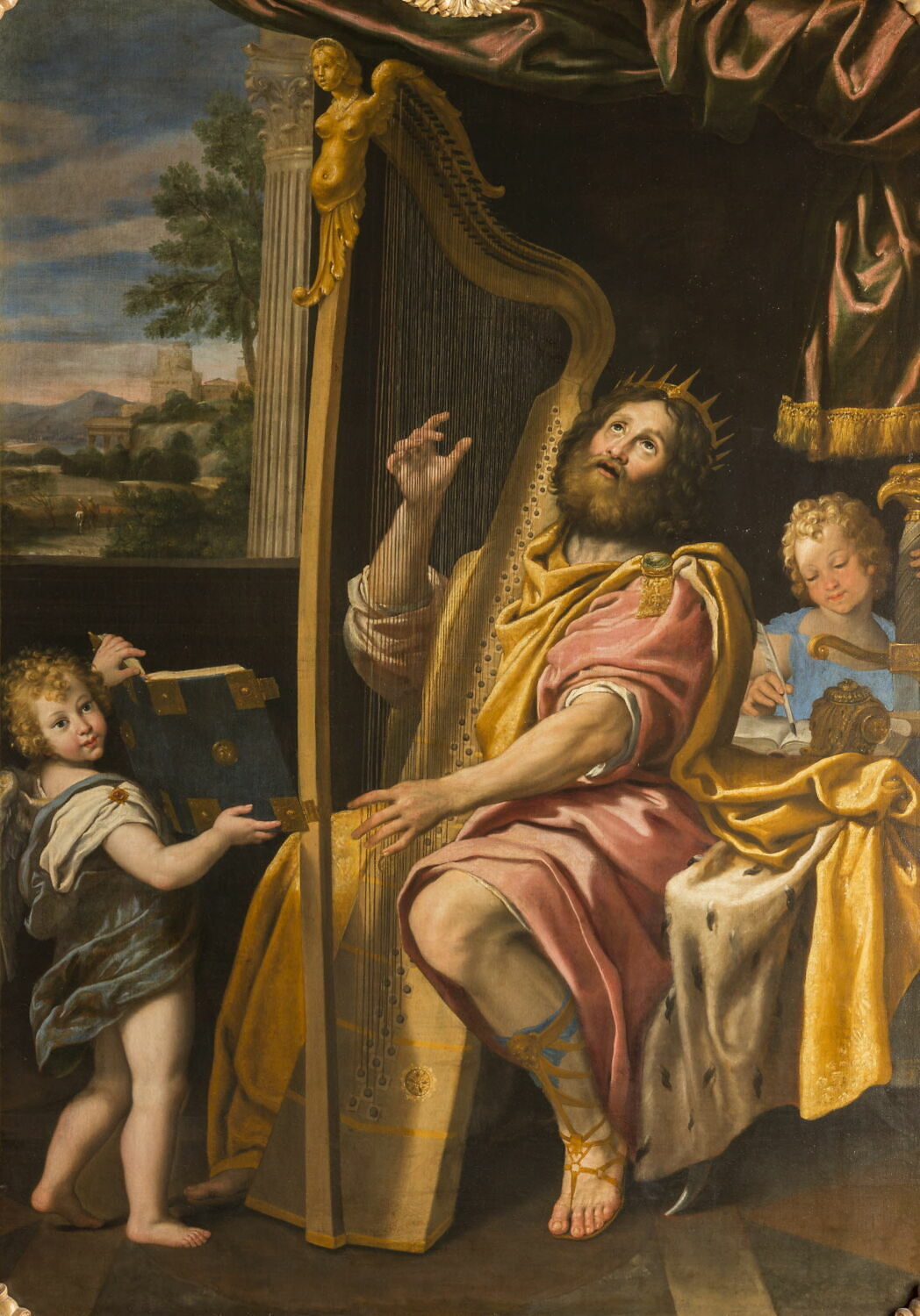 Domenichino, Le Roi David jouant de la harpe