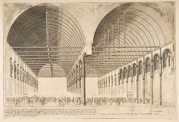 Charles Meryon, La salle des pas-perdus a l'ancien Palais de Justice (The antechamber of the Palais de Justice, Paris)