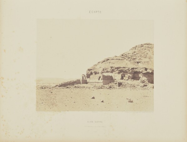 Félix Teynard, El-Kab (Éléthya). Vue Générale de l'Hémi-Spéos