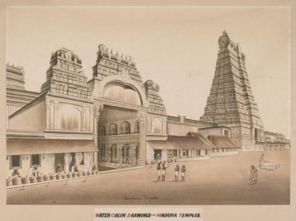 Unknown, Exterior view of the Great Temple, Madura