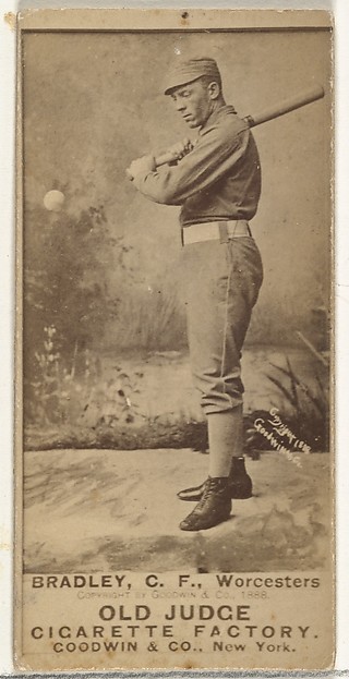 Goodwin & Company, Bradley, Center Field, Worcester, from the Old Judge series (N172) for Old Judge Cigarettes
