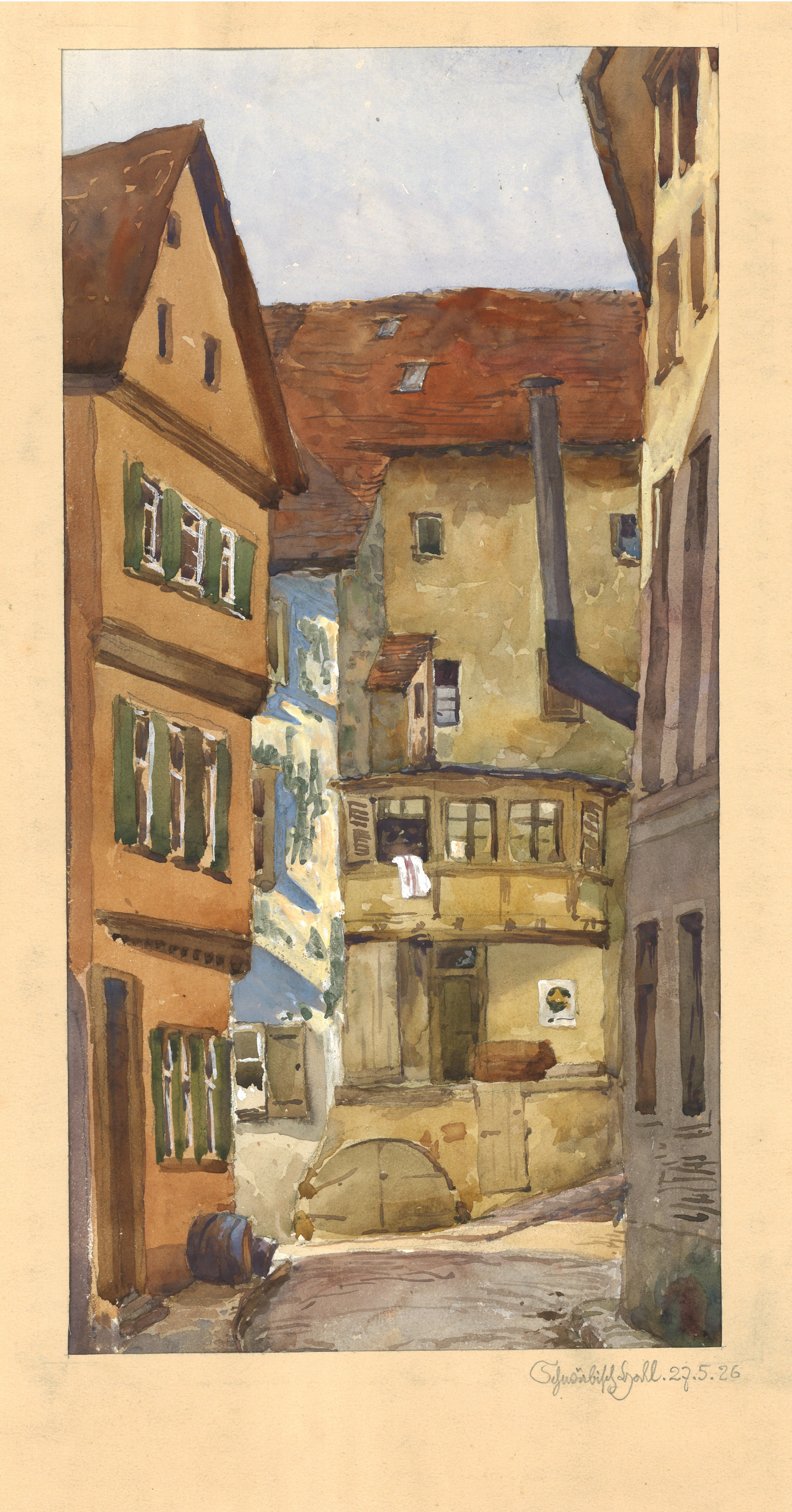 Otto Stiehl, Schwäbisch Hall (Württemberg): Straße in der Altstadt