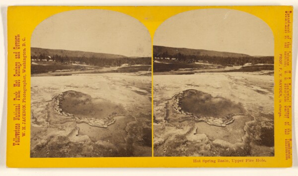 William Henry Jackson, Hot Spring Basin, Upper Fire Hole.