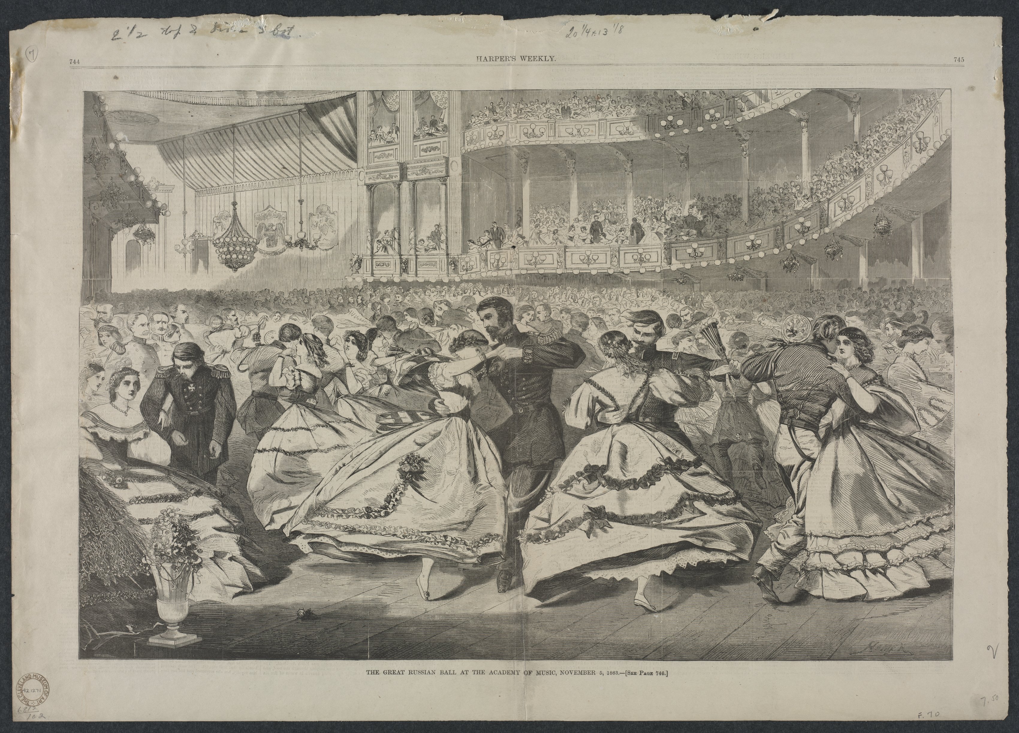 Winslow Homer, The Great Russian Ball at the Academy of Music, November 5, 1863