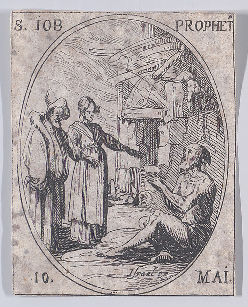 Jacques Callot, S. Job, prophète (St. Job, Prophet), May 10th, from "Les Images De Tous Les Saincts et Saintes de L'Année" (Images of All of the Saints and Religious Events of the Year)