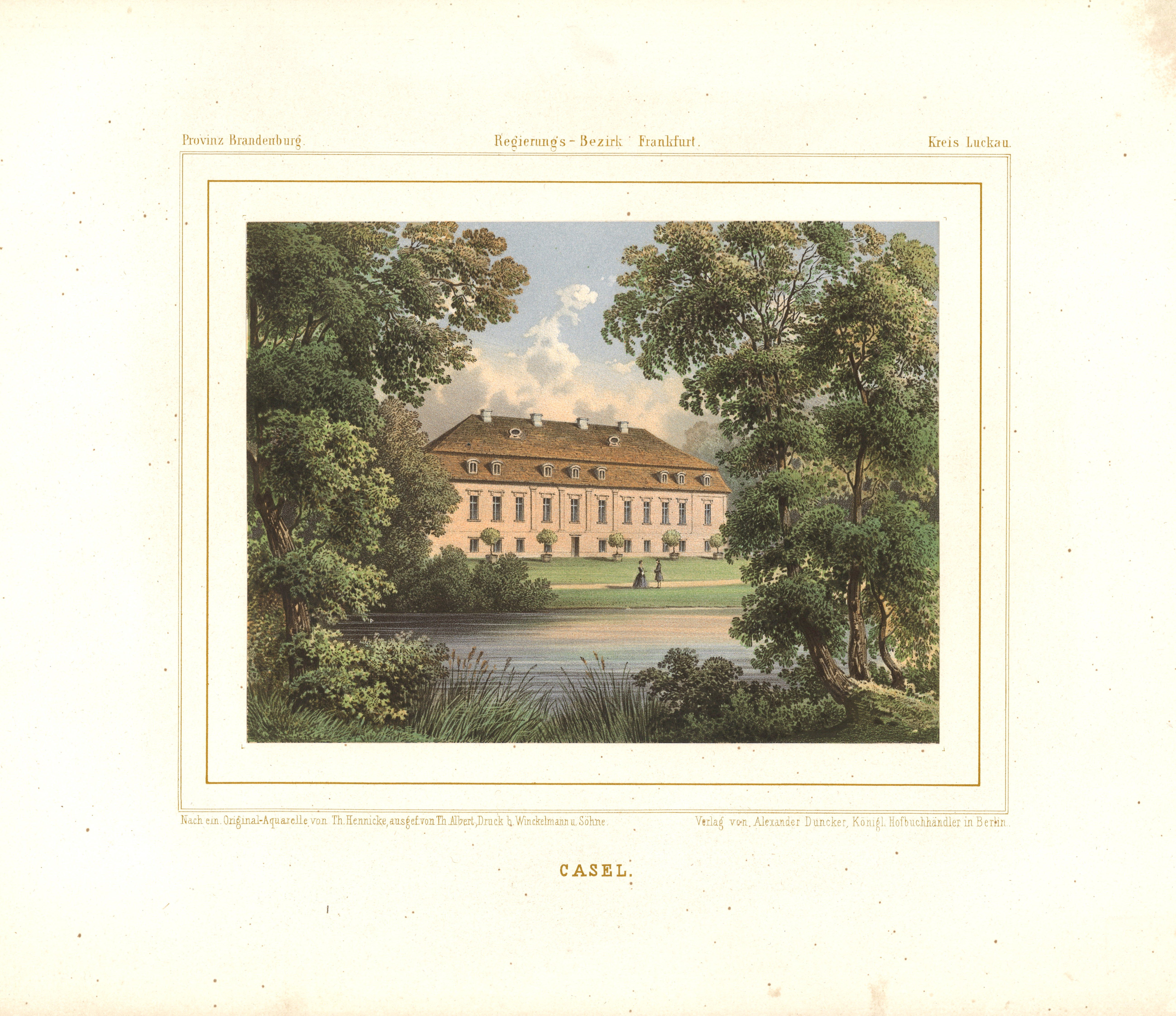 Theodor Albert, Casel (Kr. Luckau): Herrenhaus (Gartenseite)
