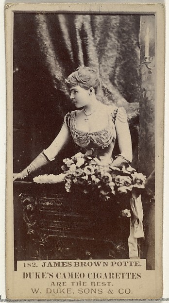 W. Duke, Sons & Co., Card Number 182, Mrs. James Brown Potter, from the Actors and Actresses series (N145-5) issued by Duke Sons & Co. to promote Cameo Cigarettes