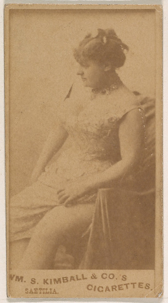 William S. Kimball & Company, Miss Saetilia, from the Actresses series (N203) issued by Wm. S. Kimball & Co.