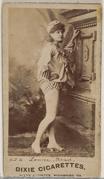Allen & Ginter, Card 624, Louise Mead, from the Actors and Actresses series (N45, Type 7) for Dixie Cigarettes
