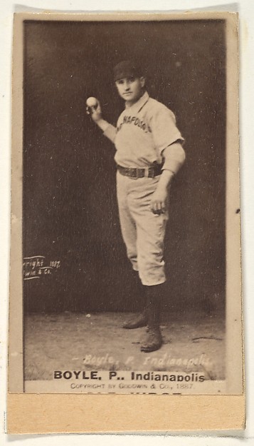 Goodwin & Company, Boyle, Pitcher, Indianapolis, from the Old Judge series (N172) for Old Judge Cigarettes