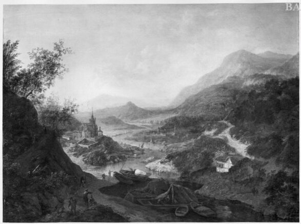 Jan Griffier I, River landscape