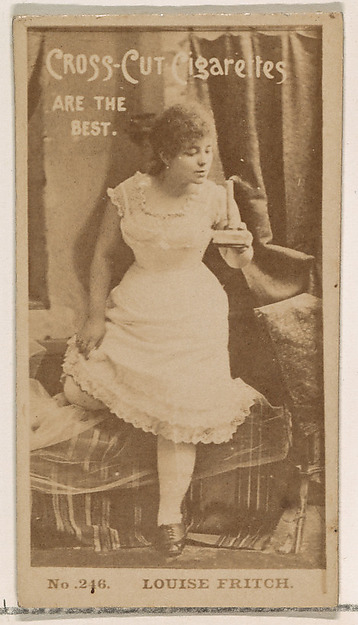 W. Duke, Sons & Co., Card Number 246, Louise Fritch, from the Actors and Actresses series (N145-2) issued by Duke Sons & Co. to promote Cross Cut Cigarettes