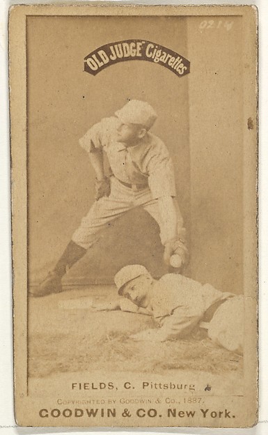 Goodwin & Company, John Joseph "Jocko" Fields, Catcher, Pittsburgh, from the Old Judge series (N172) for Old Judge Cigarettes
