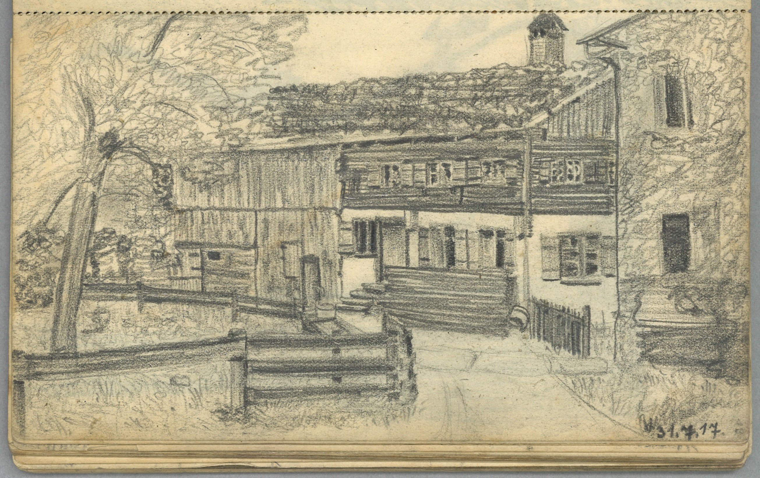 Margarete Wendel, Unidentifizierter Ort: Bauernhaus