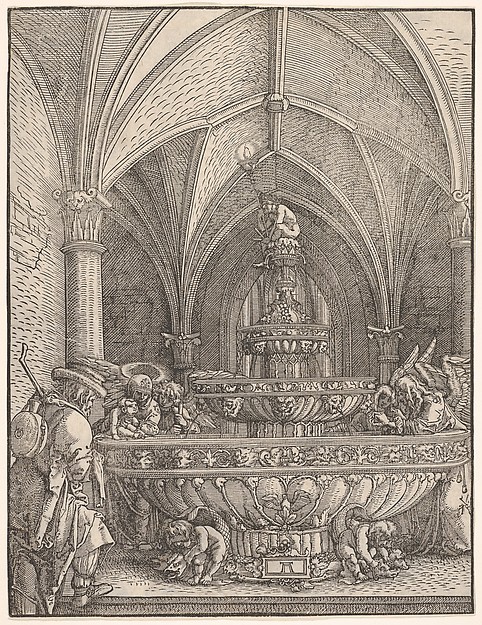 Albrecht Altdorfer, Holy Family at a Fountain