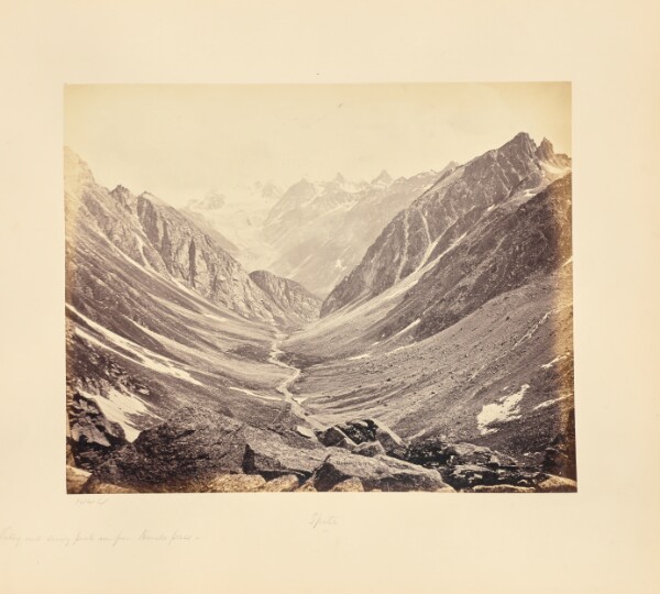 Samuel Bourne, Valley and Snowy Peaks, Seen from the Hampta Pass, Spiti Side