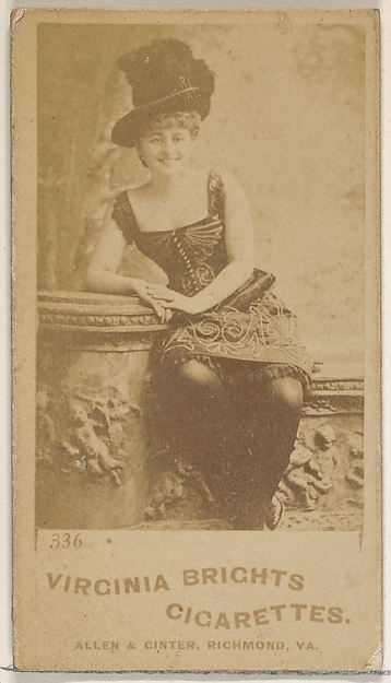 Allen & Ginter, Card 336, from the Actors and Actresses series (N45, Type 5) for Virginia Brights Cigarettes