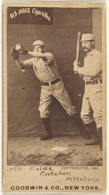 Goodwin & Company, John Joseph "Jocko" Fields, Catcher, Pittsburgh, from the Old Judge series (N172) for Old Judge Cigarettes