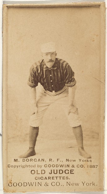Goodwin & Company, Michael Cornelius Dorgan, Right Field, New York, from the Old Judge series (N172) for Old Judge Cigarettes