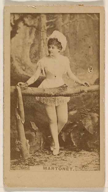 Kinney Brothers Tobacco Company, Miss Martonet, from the Actresses series (N245) issued by Kinney Brothers to promote Sweet Caporal Cigarettes