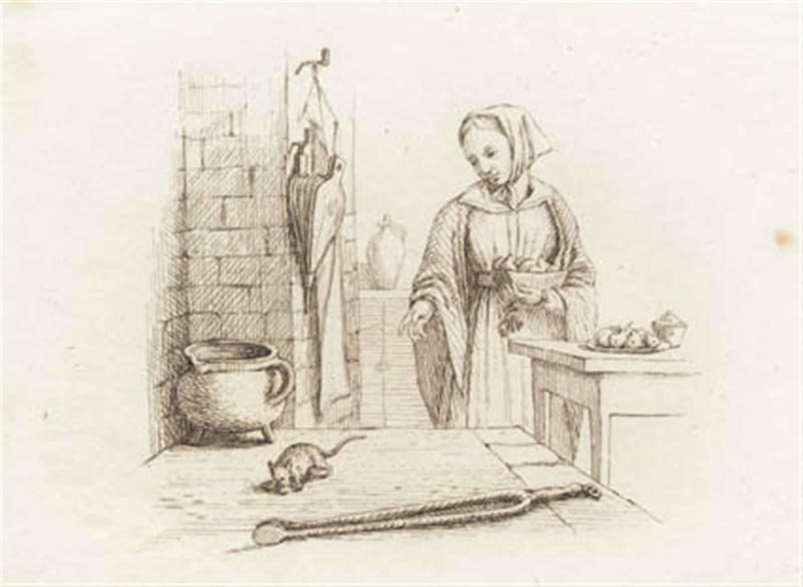 Martinus Rørbye, Illustration til "Halvhundrede Fabler for Børn" af Hey