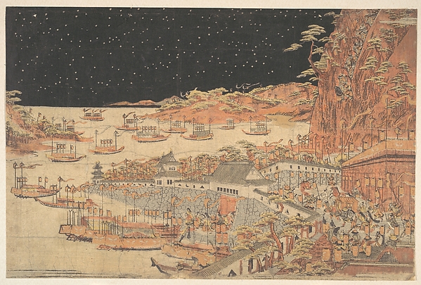 Utagawa Toyoharu, Battle of Ichi–no–tani, March 21, 1184
