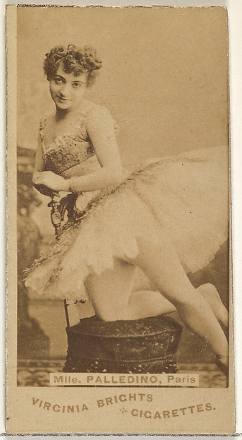 Allen & Ginter, Mlle. Palledino, Paris, from the Actors and Actresses series (N45, Type 1) for Virginia Brights Cigarettes