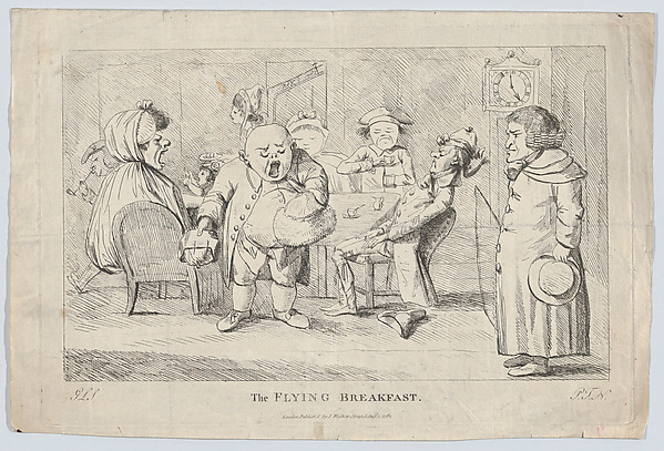 Anonymous, British, 19th century, The Flying Breakfast