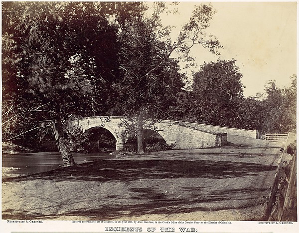 Alexander Gardner, Burnside Bridge, Across the Antietam, near Sharpsburg, No. 1, September 1862