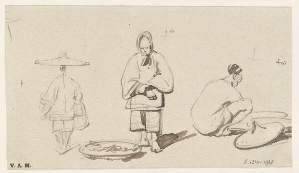George Chinnery, Three studies of Chinese figures
