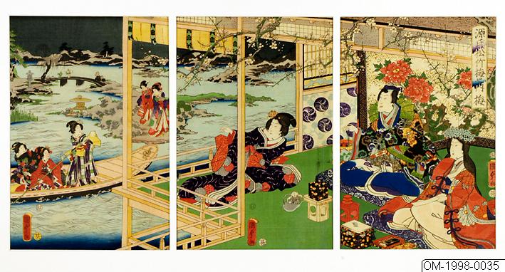 Utagawa Kunisada II, Träsnitt, Bildkonst, Woodcut, Print, Woodblock