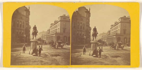 Unknown, Pall Mall, Looking West, With The Statue of George The Third, In The Foreground.