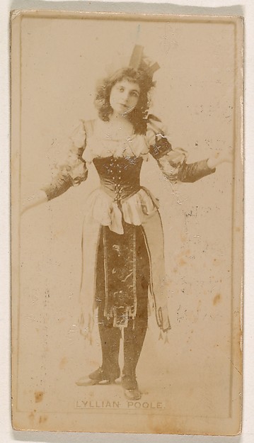 Kinney Brothers Tobacco Company, Lyllian Poole, from the Actresses series (N245) issued by Kinney Brothers to promote Sweet Caporal Cigarettes