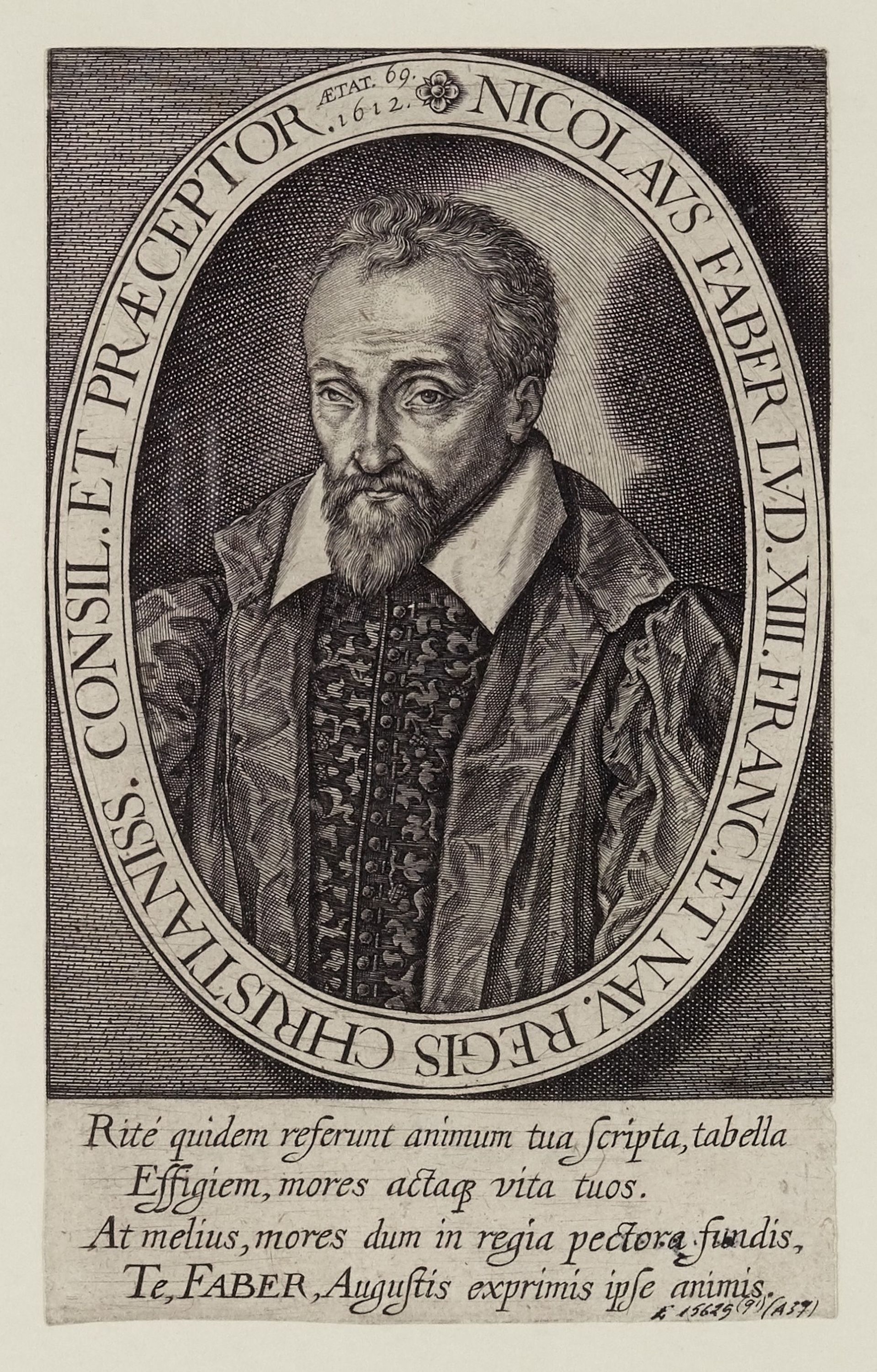 Léonard Gaultier, Portrait de Nicolas Faber, précepteur de Louis XIII.