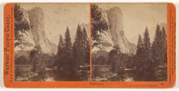 Carleton Watkins, Washington Column, 2082 feet, Yosemite Valley, Mariposa County, Cal.