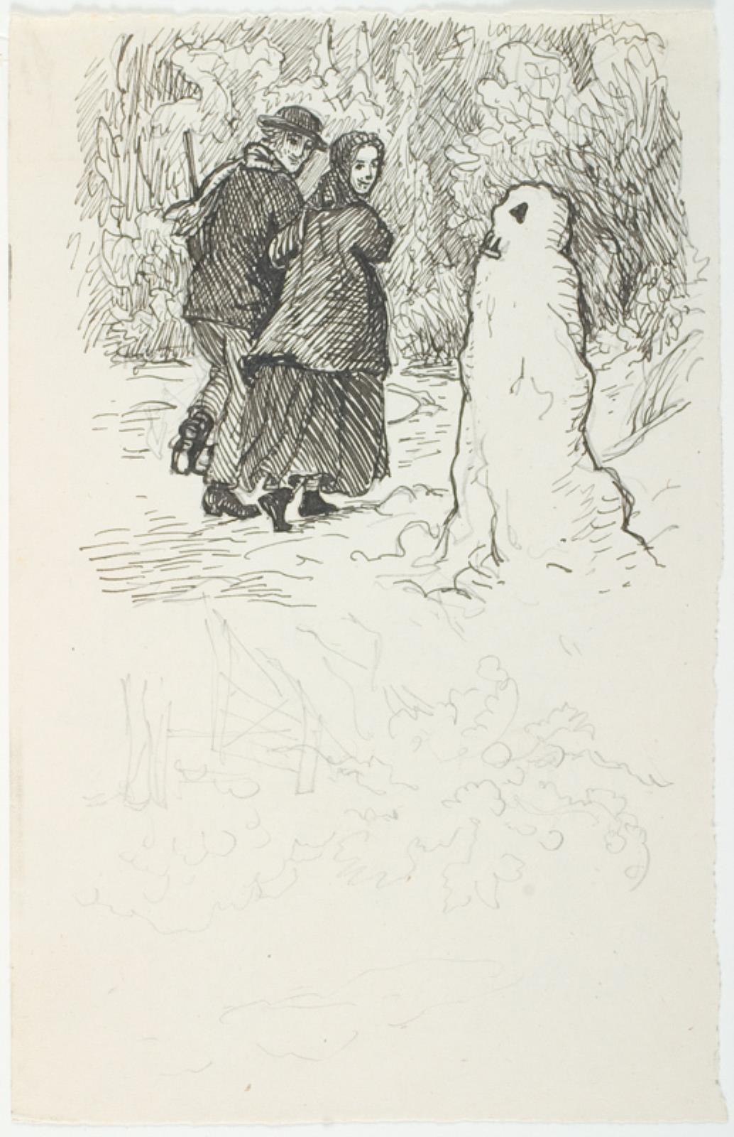 Lorenz Frølich, Illustrationsudkast til H.C. Andersen, Snemanden