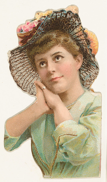 W. Duke, Sons & Co., Actress holding hands beneath chin, from Stars of the Stage, Fourth Series (N132) issued by Duke Sons & Co. to promote Honest Long Cut Tobacco