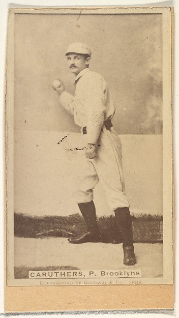 Goodwin & Company, Caruthers, Pitcher, Brooklyn, from the Old Judge series (N172) for Old Judge Cigarettes